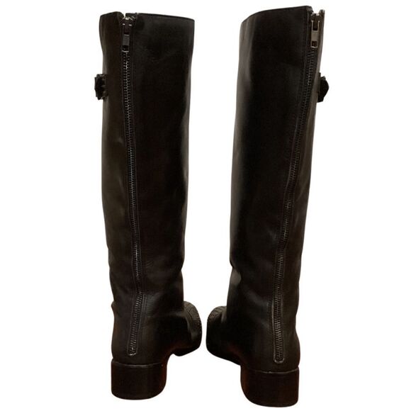 Twiggy London studded knee high boots 8 back zipper - Picture 5 of 13